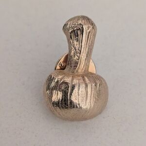 Pumpkin Stamped B.A.B. Gold-Toned Brooch Pin Like New Vintage